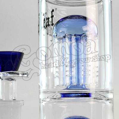 Black Leaf glass bong (with 3 arm percolator) 2